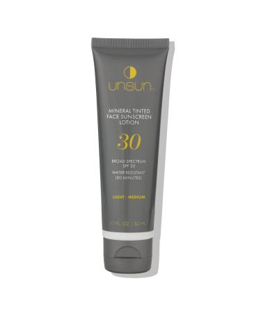 Unsun Mineral Tinted Face Sunscreen with Broad Spectrum SPF 30 - Water-Resistant Lotion  Primer & Color Corrector - 1.7 Fl Oz  Light/Medium - Buy Online on GoSupps.com