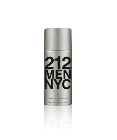 Carolina Herrera 212 Nyc Men Fragrance For Men - Quick-Drying Spray - 24-Hour Protection Against Body Odor - Fresh Masculine Scent - Green Freshness And Warmth Of Spices - Deodorant Spray - 5 Oz