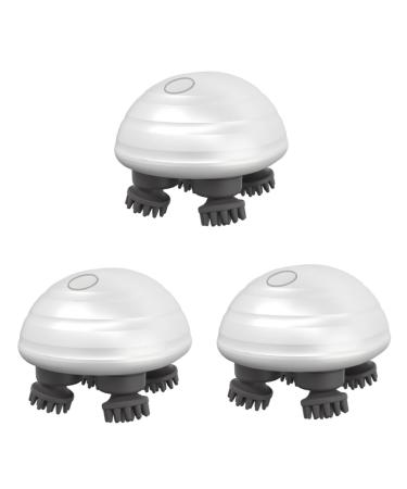 Frcolor 3 sentences Head massager Mini head scraper massager Electrical scalp massager Tool scalp care brush Massage device for cats hair massage brush ABS