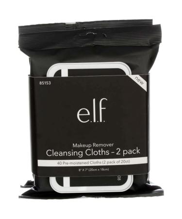 e.l.f. Makeup Remover Wipes 20 ct - Pack of 2 - Gentle Cleansing for Skin - Buy Online on GoSupps.com
