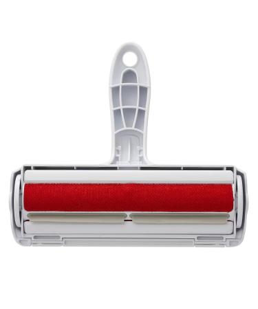 JTME Pet Hair Remover Roller - Dog & Cat Fur Remover with Self-Cleaning Base - Efficient Animal Hair Removal Tool - Perfect for Furniture, Couch, Carpet, Car Seat (Red)