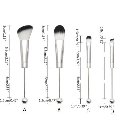 Beaded Cosmetic Brush Metal Handle Makeup Brush Perfect For Contouring Defining Blending Concealer Brush - Buy Online on GoSupps.com