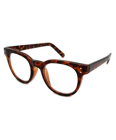 Edge I-Wear Horned Rim Readers for Women Unisex 32074TT (2.75 Demi/Clear) 2.75 Demi/Clear