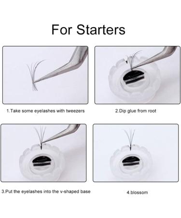 50Pcs Disposable Eyelash Glue Holder False Eyelashes Adhesive Stand Quick Blossom Cup Eye Lash Extension Tools - Buy Online on GoSupps.com