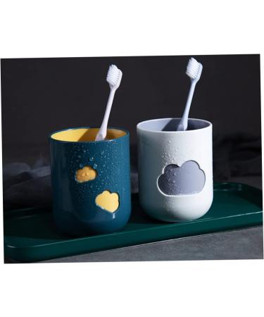 Eco-Friendly Unbreakable Bathroom Tumbler Cup - Sweet Cloud Pattern Toothbrush Organizer | Perfect Gift - Buy Online on GoSupps.com