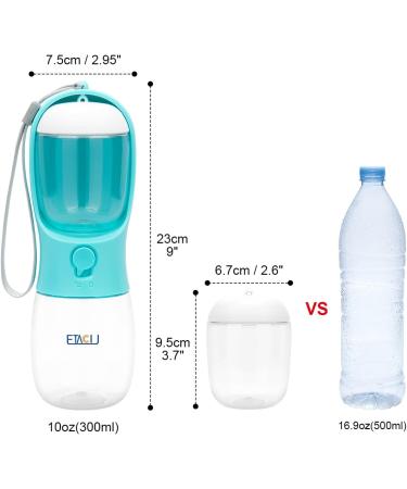 Etaccu Dog Drinking Bottle - Portable 350/550ml Leakproof Water Bottle for Dogs & Cats | BPA-Free Includes Dog Food Cups for Hiking & Camping - Buy Online on GoSupps.com