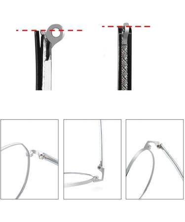 Deebow Glasses Spare Bar - Pink 1 Pair Borderless Glasses Repair Parts with 2-Hole Brackets & Rhinestones - International Shipping Available - Buy Online on GoSupps.com