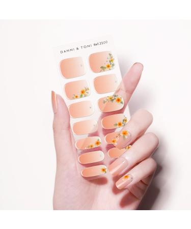 Danni & Toni Half Hardened Gel Nail Films - Full Bloom Spring Flower Glossy UV Nail Foil Stickers | Self-Adhesive Wraps for Stunning Nail Designs - 28 Pack - Buy Online on GoSupps.com