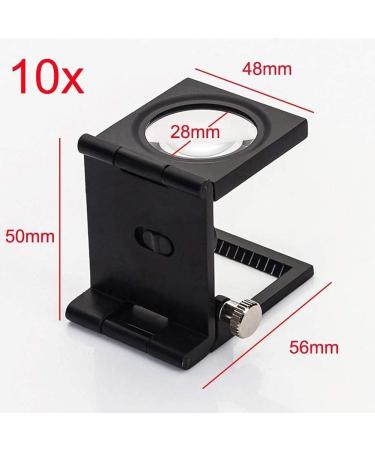 Spacmirrors 10X 28Mm Linen Test Three Folding Magnifying Glass Portable Zinc Alloy Magnifierwith LED Lamp for Textile Jewelry Collection Repair Magnifier - Buy Online on GoSupps.com