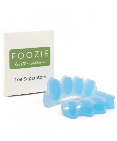 Foozie Toe Separators Silicone Toe Separator for Bunion and Crooked Toes Bunion Corrector for Women and Men Blue 2 Pack