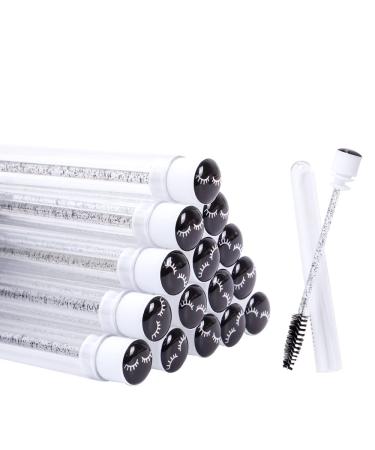20 Pcs Disposable Mascara Brushes Diamond Eyelash Spoolies Makeup Brush Mascara Wand in Sanitary Tube Lash Supplies (Black)  20 Count (Pack of 1) Black - Buy Online on GoSupps.com