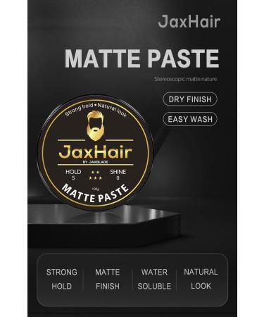 JaxHair Matte Hair Paste for Men | Strong Hold Hair Styling Clay | Natural Matte Finish for All Hair Types (100g - Buy Online on GoSupps.com