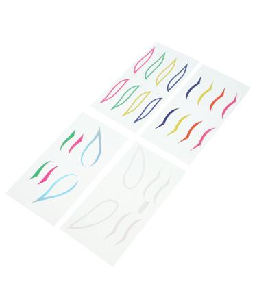WEKADRIN 4 Sets Creative Eyeliner Stickers of Self-Adhesive Eyeliner Decals for Unique Makeup Easy-to-Use Finish for Parties Evenings