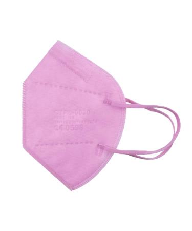 Media Sanex 25 piece of respiratory mask FFP2 Mundsicht Mask Mask Perfect for mouth and nose protection protective mask breathing protection mask 5-layer individually packaged different colors (light pink)