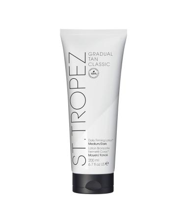 St.Tropez Gradual Tan Firming Lotion Medium/ Dark Shade Sun Kissed Glow Self Tan Moisturiser 5 Skincare Benefits Vegan Natural & Cruelty Free 200 ml Medium/ Dark Single - Buy Online on GoSupps.com