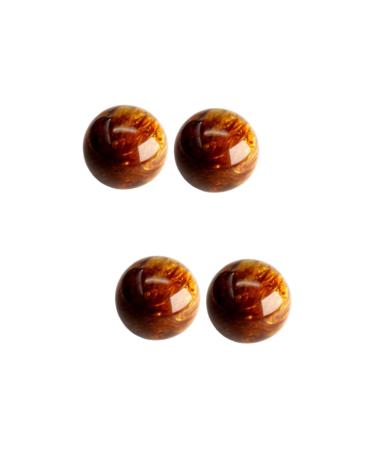 Healeeved 4 piece of spiky massage ball ball on the wrist wooden ball roller roller massage hand-finger exercise device sound balls hand muscle trigger point ball pointed medicine ball travel