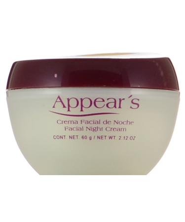 Appear's Facial Night Cream with Collagen Elastin and Vitamin E 2.12 oz