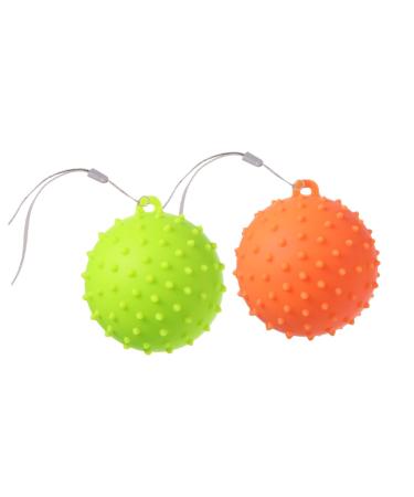 Lurrose 2nd handle ball grip reinforcement muscle power of the hand finger handle finger strengthening silicone hand training exercises press wristwell practice hand trainer pebble gel baby exercise belt portable medium green