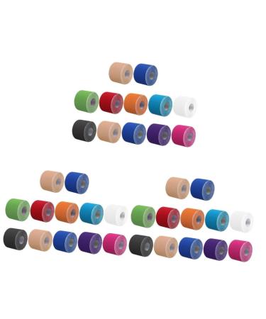 ULTECHNOVO 36 Rolls Sports Tape Muscle Relaxing Tapes Wear-Resistant Tapes Muscle Relief Tapes Sports Kinesiology Tapes Elastic Chest Patches Elastic Elbow Tapes Non-Woven Fabrics Tapes