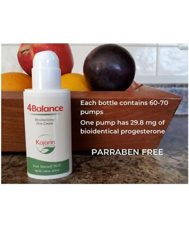 Kajarin 4 Balance Progesterone Cream for Women - 50mL Bottle - Bio-Identical Formula - Physician Formulated - 60-70 Pumps - Buy Online on GoSupps.com