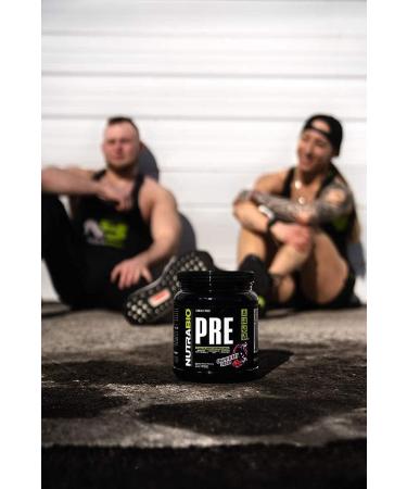 NutraBio PRE Workout Powder - Sustained Energy, Mental Focus, Endurance - 20 Servings - Watermelon - Buy Online on GoSupps.com
