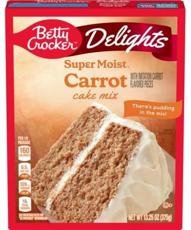 Betty Crocker Delights Super Moist Carrot Cake Mix 376g | Bowl to Oven in Minutes | Pack of 2 - Buy Online on GoSupps.com