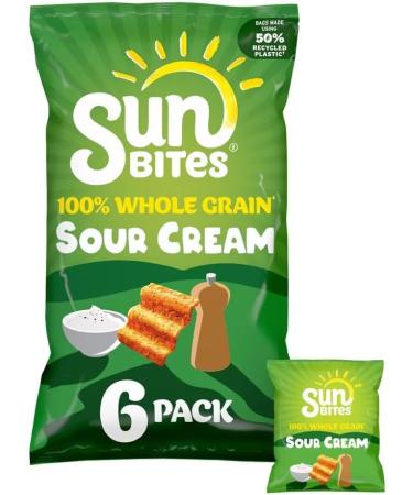 Walkers Sunbites Sour Cream & Black Pepper Multipack Crisps 6x25g | Suitable for vegetarians | Made with 100% wholegrains and 100% natural flavourings | High in Fibre - Buy Online on GoSupps.com