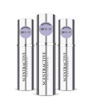 CA Perfume Impression of Emra Sky 11-11 For Women & Men Fragrance Concentrated Long Lasting Eau de Parfum Spray Refillable Glass Atomizer Bottle 0.17 Fl Oz/5ml-X3 EMRA SKY 11 - 11 0.51 Fl Oz (Pack of 1)