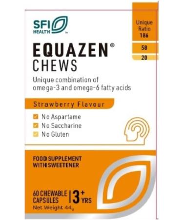 EQUAZEN CHEWS (EyeQ chews) 60 Omega 3 & Omega 6 Chewable Capsules for Kids Strawberry Flavor - Buy Online on GoSupps.com