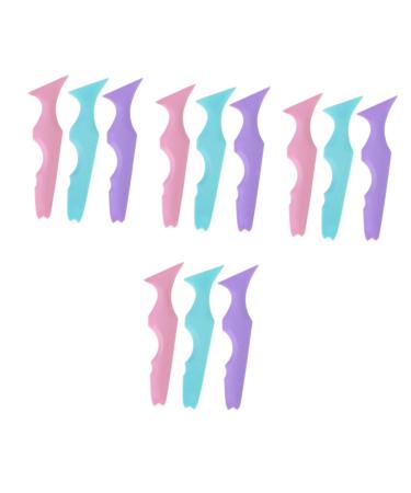MAGICLULU 12 Pcs Silicone Beauty Ruler Blue Eyeliner Pencil Blue Mascara Silicone Eyeliner Aid The Face