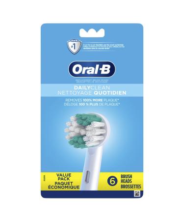 Oral-B Daily Clean Replacement Brush Heads | Pack of 6 for Electric Toothbrush | International Shipping Available - Buy Online on GoSupps.com