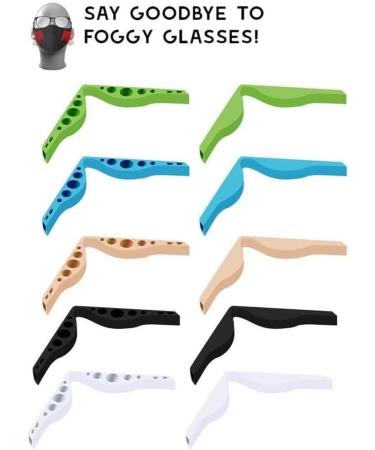 Boqqu Anti-Fog Mask Accessories - 5 Silicone Nose Bridge Pads for Glasses | Fog-Free Solution - Buy Online on GoSupps.com