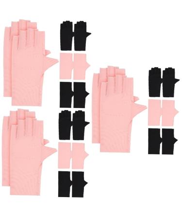 Healeved 12 Pairs Nail Gloves Gel Manicure Gloves Ladies Gloves Nail Nail Salon Gloves Manicure Gloves Protection Fingerless Gloves Protection Nail Art Uv Gloves Uv Rays Gloves