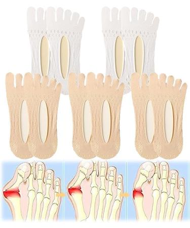 INXKED 5Pairs Orthoes Bunion Relief Socks - Antibunions Health Sock Orthotoe Compression Socks Anti Bunion Socks Sock Align Toe Socks for Bunion