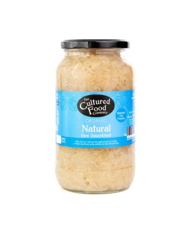 Raw Natural Sauerkraut 1kg Jar - Organic Raw & Unpasteurised - Traditionally Fermented - by The Cultured Food Company 1 kg (Pack of 1) - Buy Online on GoSupps.com