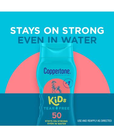Coppertone Kids Sunscreen Lotion SPF 50 - Pediatrician Recommended Water Resistant Sunscreen for Kids - Tear Free - 8 Fl Oz Bottle - Buy Online on GoSupps.com