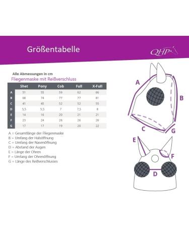 Fly Mask for Shetland Ponies - Elastic Fly Protection with Zipper - Navy - Shop Internationally - Buy Online on GoSupps.com