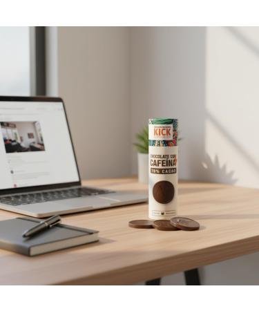 KICK 70% Dark Chocolate Energy Bites with Caffeine (16 bites) Cafeine Boost - Buy Online on GoSupps.com