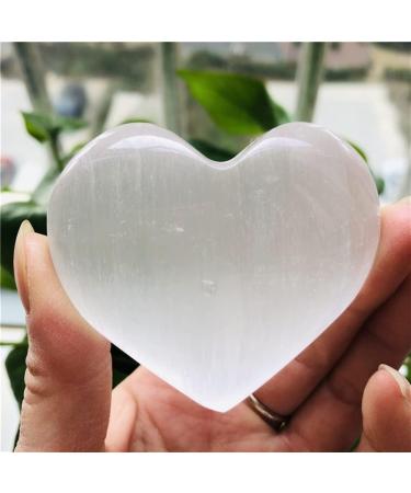 Crystal 5-6cm Natural Selenite Heart Crystal Gypsum White Quartz Rough Minerals Specimen Point Stone JZIGTDEM - Buy Online on GoSupps.com