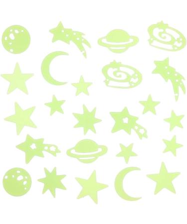 24 3D Glow in The Dark Galaxy Planets Stars Moon Wall Decals for Kids Bedroom Decor - Buy Online on GoSupps.com