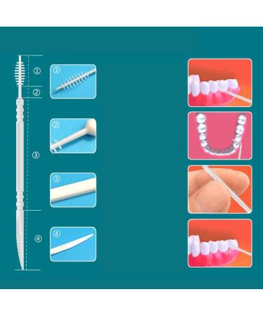 AOYEAH 200pcs Double Headed Toothpicks - Household Plastic Toothpicks for Easy Grabbing & Cleaning - Green Bypass Bottle | International Shipping Available - Buy Online on GoSupps.com