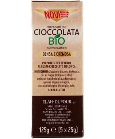 Novi BIo Classic Hot Chocolate Set of 12 Boxes of 5 x 25 g Chocolate + Pulp Italian Gourmet 400 g - Buy Online on GoSupps.com