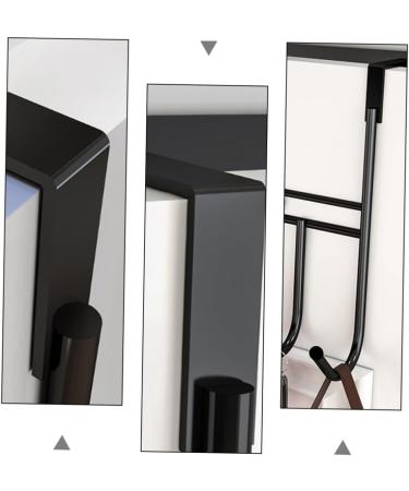 PRETYZOOM College Essentials 7 Door Hook s Woodsy Decor Hangers for Clothes Towel Hook Iron Hook Shelf Hanging Office 42X22CM Black - Buy Online on GoSupps.com