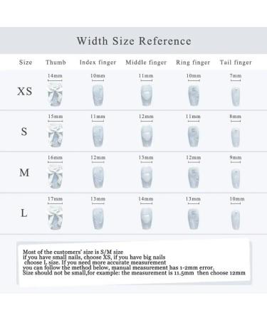 French Almond Ombre Handmade Press On Nails Long Acrylic False Nail Tips InNail enhancement false nails (Color : S) - Buy Online on GoSupps.com