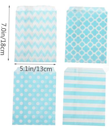 SKISUNO Candy Bag 24pcs Candy Shape Container Paper Mixed Party Patterns Wavy Wedding Blue Dot Bags Birthday Striped Sacks - Buy Online on GoSupps.com