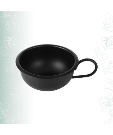 FRCOLOR Unbreakable Black Shaving Bowl with Metal Handle - Ideal for Men s Cream Foam & Lather - Durable Salon Tool | 9.2cm - Buy Online on GoSupps.com