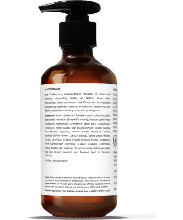 Kerala Ayurveda Eladi Thailam Herbal Skin Oil - Sesame Oil Ayurvedic Massage Oil for Radiant Skin & Healthy Scalp 6.76 Fl Oz - Buy Online on GoSupps.com