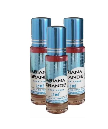 Body Oil Perfume Compatible with Ariana Scent Long-Lasting 12ml Roll-On (Pack of 3)