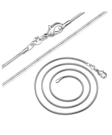 PRETYZOOM Silver Plated Necklace Pendant Necklace for Women 22 Cm Snake Chain Women Necklace Necklaces Fashion