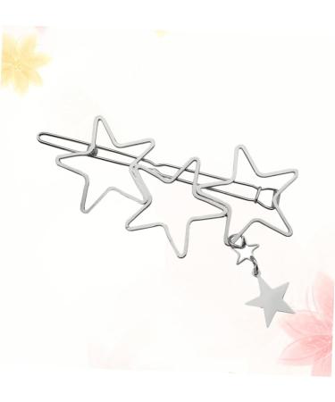 FRCOLOR star hair barrettes hair barrettes for women silver hair clip silver barrettes women's hair clips star hair clip cute hair clips for women Hair Accessories alloy Miss pin - Buy Online on GoSupps.com